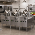 Thumbnail image #2 for Groen Electric Kettle Cabinet Assembly with Three 20 Quart Hand-Tilt Kettles