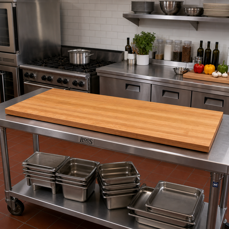 Product image #2 for John Boos Appalachian Red Oak Edge Grain Kitchen Countertop, 72 x 25 x 1-1/2 Inch, Penetrating Oil Finish