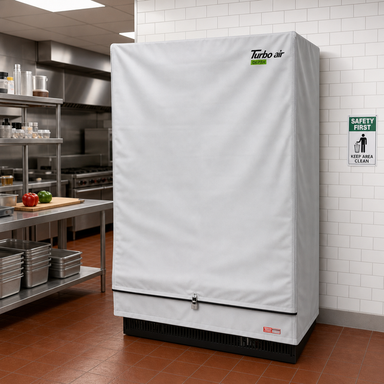 Product image #2 for Turbo Air SC-40B Locking Fabric Security Cover for TOM-40B-N Open Display Merchandiser