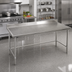 Thumbnail image #2 for Eagle Spec-Master Marine Series Stainless Steel Work Table, 120 x 36 Inches, with 4-1/2-Inch Backsplash