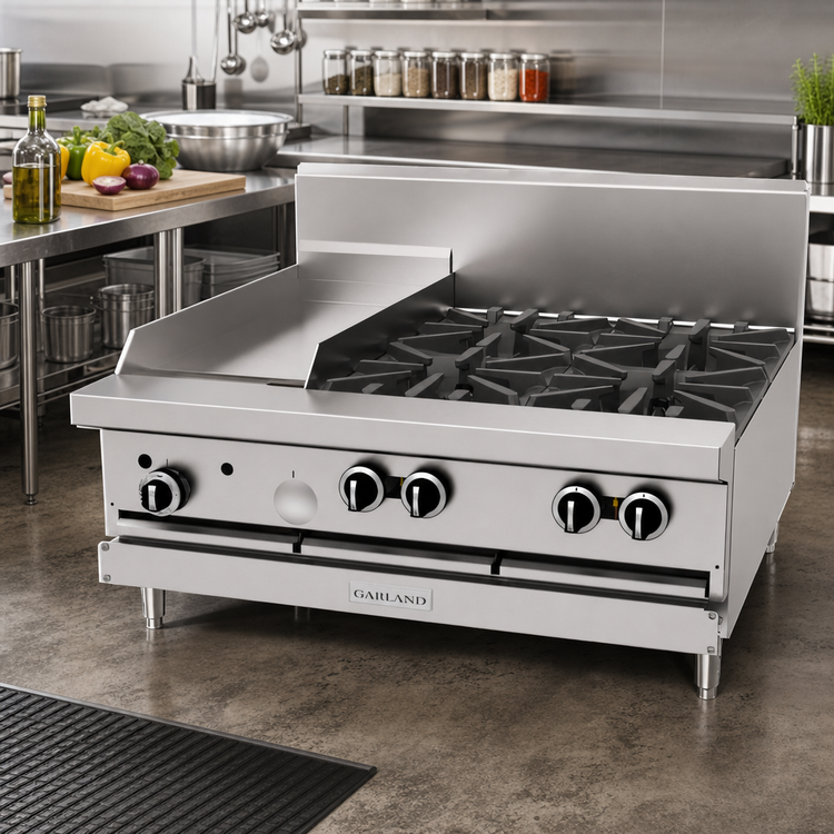 Product image #2 for Garland G Starfire Pro 36-Inch Modular Top Gas Restaurant Range with 4 Open Burners and 12-Inch Griddle