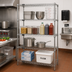 Thumbnail image #2 for Quantum Wire Shelving Starter Kit with 4 Shelves and 4 Posts, 42 x 24 x 74 Inches, 304 Stainless Steel