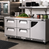 Thumbnail image #3 for Turbo Air Super Deluxe Three-Section Undercounter Refrigerator with Door and Drawers, Front Breathing, 17.6 Cu. Ft.