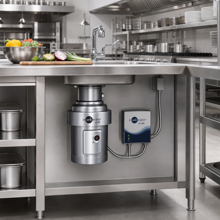 Product image #2 for InSinkErator SS-200 Medium-Capacity Complete Food Waste Disposer Package with 15-Inch Bowl and CC-202 Control Center