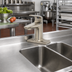 Thumbnail image #2 for T&S Brass LakeCrest 4-Inch Centerset Deck-Mount Single-Lever Escutcheon Faucet, Brushed Nickel