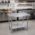 Thumbnail image #2 for BK Resources 30 Inch x 24 Inch 18-Gauge T-430 Stainless Steel Work Table with Galvanized Undershelf