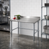 Thumbnail image #2 for Spec-Master Marine Series Stainless Steel Work Table with 4-1/2-Inch Backsplash, 30 x 24 Inches