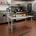 Thumbnail image #2 for Spec-Master 30 x 24 Inch Flat-Top Stainless Steel Work Table with Open Base