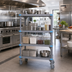 Thumbnail image #2 for Quantum Millenia Mobile Polymer Shelving Unit, 30 x 18 x 62 Inches, 4-Shelf, Gray