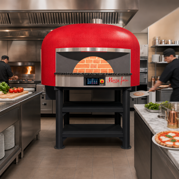 Product image #2 for Marra Forni Neapolitan NP90G Freestanding Round Gas-Fired Brick Pizza Oven with Programmable Touchscreen Controls