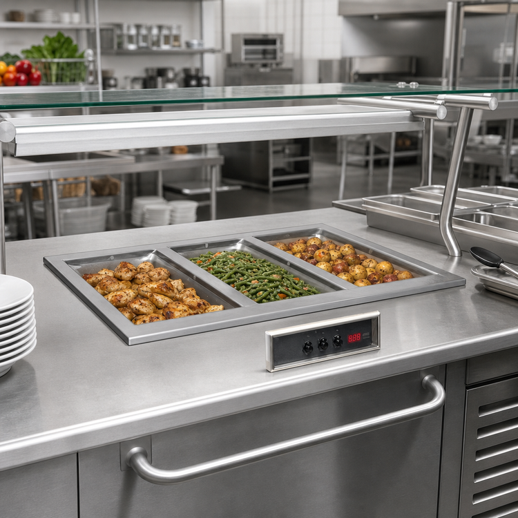 Product image #2 for Eagle Group 3-Well Drop-In Electric Hot Food Well, Wet/Dry, No Drain, 240V