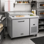 Thumbnail image #2 for Kelvinator Commercial KCHPT50.6 Refrigerated Pizza Prep Table, 1-Section, 47-3/8-Inch Wide, 12 Cu. Ft., 1-Door