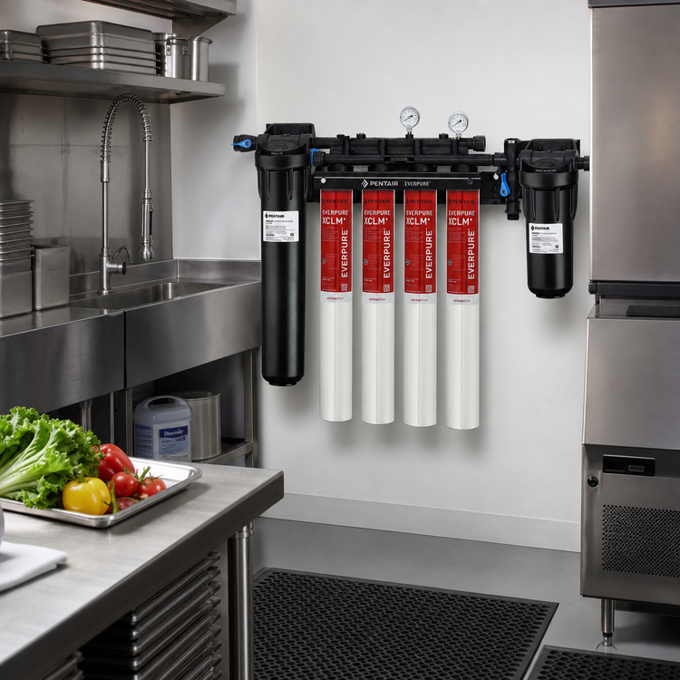 Product image #2 for Everpure High Flow CSR Quad-XCLM+ Fountain Filtration System, 4-8 GPM, 37,200-77,200 Gallon Capacity