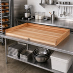 Thumbnail image #2 for BK Resources MBT-4836 48" x 36" Hard Maple Bakers' Table Replacement Top, 1-3/4" Thick, 4" Coved Risers