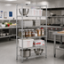 Thumbnail image #2 for EAGLEbrite 5-Tier Stationary Starter Wire Shelving Unit, 60 x 21 x 74 Inches, Zinc Finish