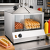 Thumbnail image #2 for Omcan USA Countertop Side-by-Side Hot Dog Steamer and Bun Warmer, 100 Hot Dogs / 48 Buns, 120V