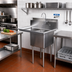 Thumbnail image #2 for Serv-Ware 1-Compartment Economy Sink with 24-Inch Left Drainboard and 18 x 24 x 14-Inch Bowl