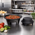 Thumbnail image #2 for Winco Molcajete Salsa Plate Set, 12 Ounces, Black Polypropylene, 2-Piece