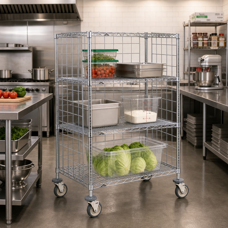 Product image #2 for Metro Super Erecta Standard-Duty Slanted Shelf Cart/Truck, 48 x 24 x 59 Inches, 3 Shelves