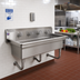 Thumbnail image #2 for Eagle Group HSA-WM-96 Wall-Mounted Multi-Station Hand Sink, 14-Gauge 304 Stainless Steel