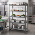Thumbnail image #2 for Cambro Camshelving Basics Plus 5-Tier Vented/Solid Add-On Polymer Shelving Unit, 18-Inch x 36-Inch x 84-Inch, Brushed Graphite