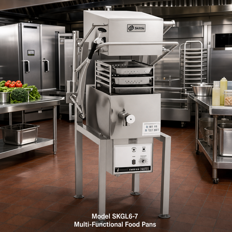 Product image #2 for Skittle SKGL6-7 Gas-Fired Tilting Multi-Function Cooker, 6-Pan, 21.3-Gallon