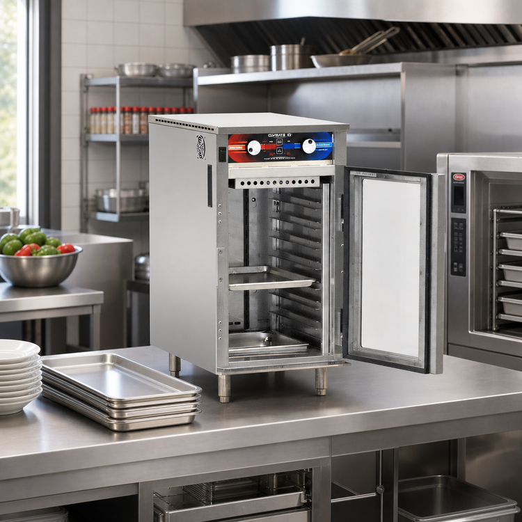 Product image #3 for FWE Clymate IQ Countertop Humidified Holding Cabinet, 8 x 12 x 20 Pan Capacity