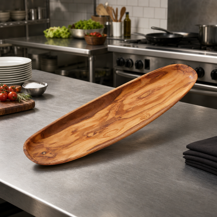 Product image #2 for American Metalcraft 17-3/4-Inch Oblong Olive Wood Serving Board