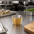 Thumbnail image #3 for American Metalcraft Gold Satin Stainless Steel Round Sauce Cup, 2-1/2 oz.