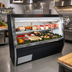 Thumbnail image #2 for Howard-McCray 34N Series 72-Inch Double Duty Remote Deli Meat & Cheese Service Case with Straight Glass, Black Exterior, and LED Lighting