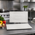Thumbnail image #3 for Winco Ardesia Dalmata Rectangular Porcelain Platter, 18-1/8 x 10-5/8 Inches, Creamy White, Pack of 2
