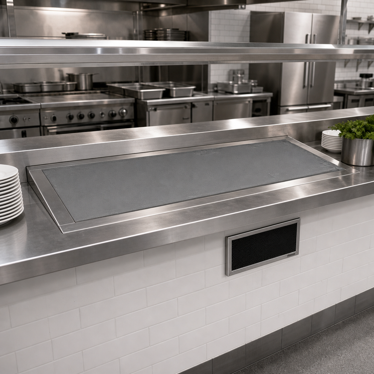 Product image #2 for Hatco Built-In Hot/Cold Simulated Stone Shelf, 24 x 18 In. Usable Surface, Remote Refrigeration, Flush-Mount