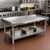 Thumbnail image #2 for Premium Stainless Steel Equipment Stand with Adjustable Undershelf, 72-1/2-Inch W x 30-Inch D x 24-Inch H