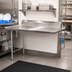 Thumbnail image #2 for Eagle Group 48 x 30 Inch Straight Clean Dishtable, Left-to-Right Operation, 8 Inch Backsplash, 16/430 Stainless Steel Top