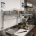Thumbnail image #2 for Quantum Wall-Mount Cantilever Single Shelf Wire Shelving Unit, 24 x 18 Inches, Gray Epoxy