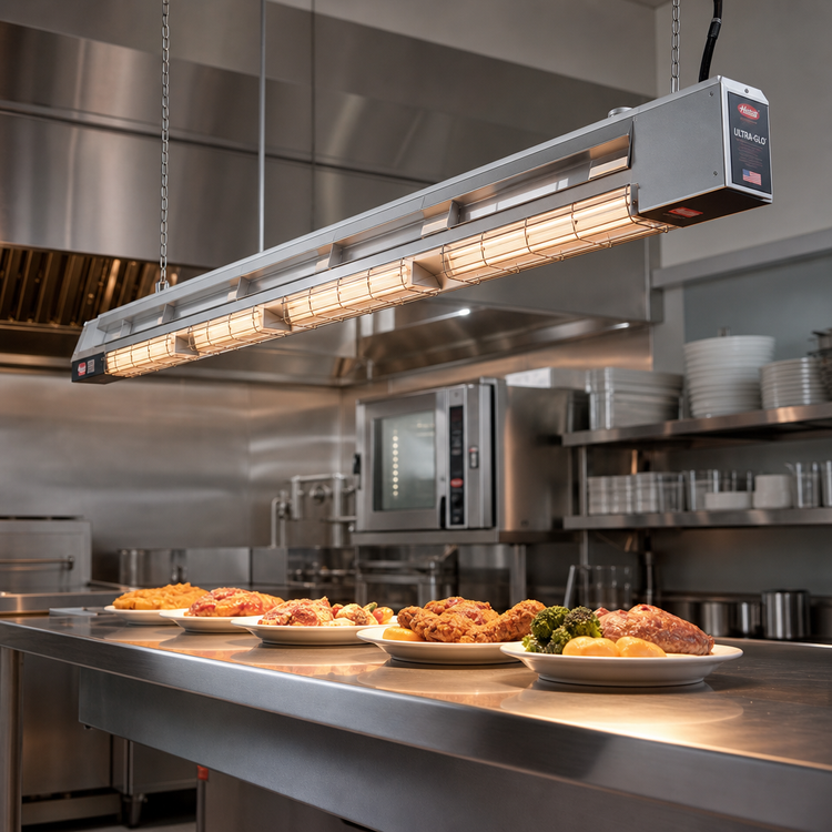 Product image #2 for Hatco Ultra-Glo 54-Inch Double Lighted Infrared Strip Heat Lamp Food Warmer