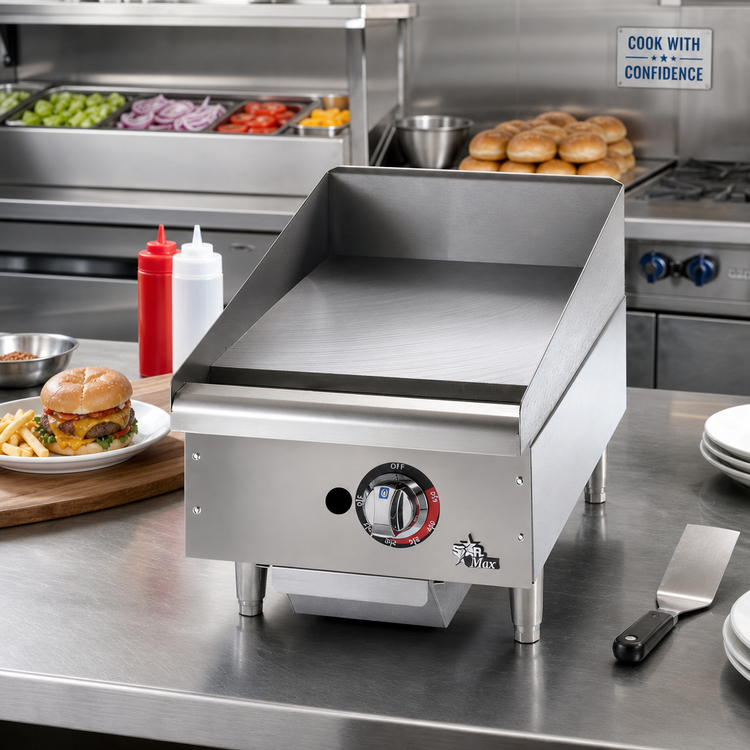 Product image #2 for Star-Max Heavy-Duty 15-Inch Countertop Electric Griddle with Polished Steel Plate