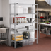 Thumbnail image #2 for Redipak 5-Tier Stationary Wire Shelving Unit, 48W x 24D x 63H Inches, EAGLEgard Hybrid Epoxy Finish