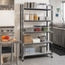 Thumbnail image #2 for Cambro Camshelving Elements XTRA High Density Top Rail 5-Tier Stationary Starter Unit, 18-Inch D x 42-Inch L x 81-Inch H, Speckled Gray