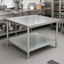 Thumbnail image #2 for Advance Tabco Galvanized Undershelf for 36 x 36 Inch Work Tables