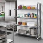 Thumbnail image #2 for Cambro Camshelving® Elements EXA185464V4480 Stationary Add-On Polymer Shelving Unit, 18" D x 54" W x 64" H, 4 Vented Shelves, Gray