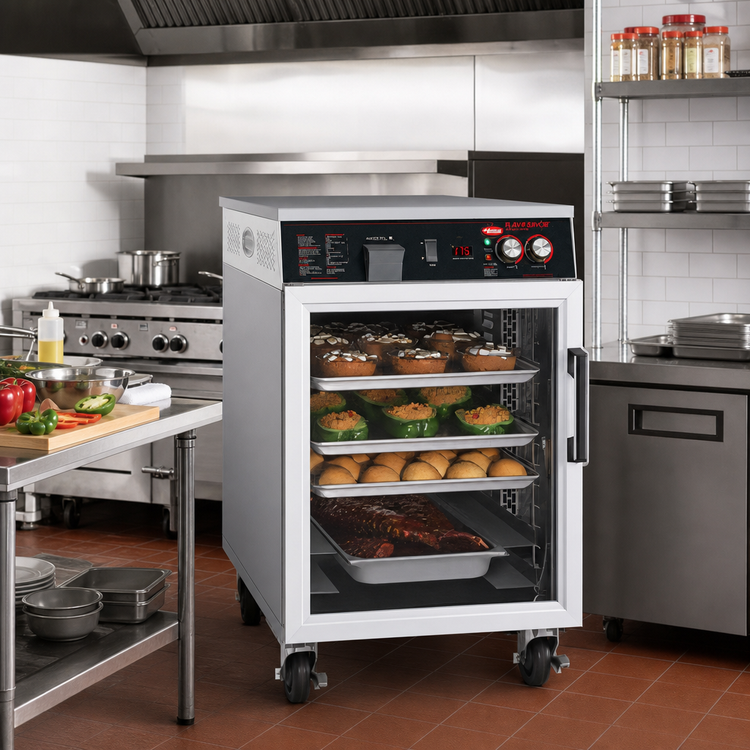 Product image #2 for Hatco Flav-R-Savor Mobile Heated Holding Cabinet, 1 Clear Door, 7-Pan Capacity
