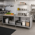 Thumbnail image #2 for Advance Tabco Special Value Series 120-Inch x 24-Inch Economy Stainless Steel Open Base Work Table, Flat Top
