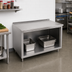 Thumbnail image #2 for John Boos 60-Inch x 30-Inch Open-Front Stainless Steel Cabinet Base Work Table with 1-1/2-Inch Rear Riser