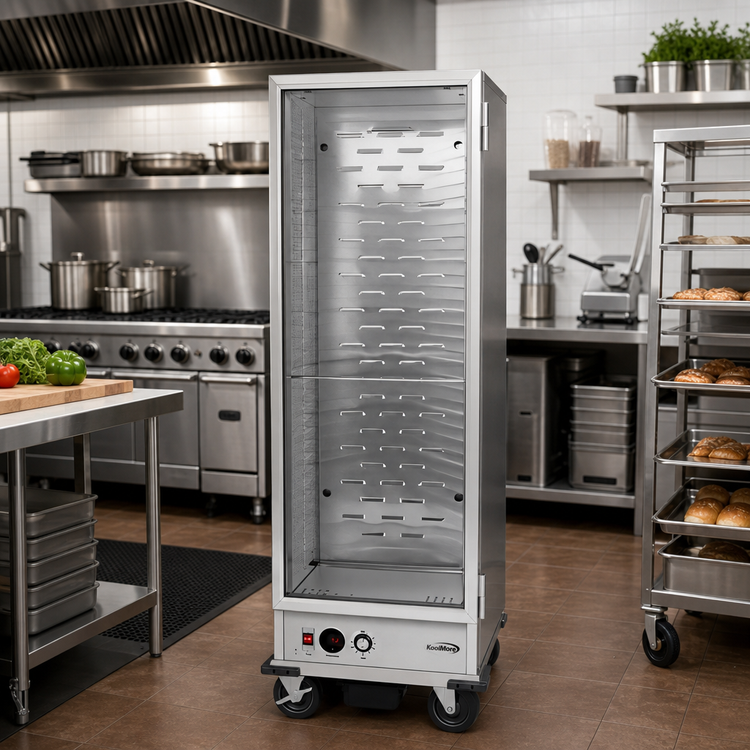 Product image #2 for KoolMore Commercial Non-Insulated Heated Holding/Proofing Cabinet with Glass Door, 36-Pan Capacity