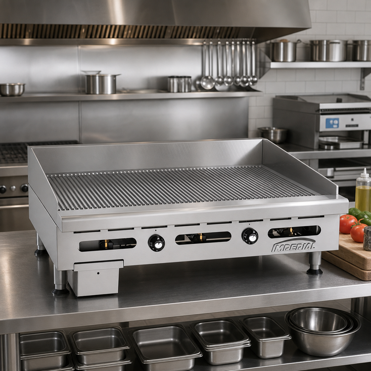 Product image #2 for Imperial IGG-72 72-Inch Grooved Countertop Gas Griddle