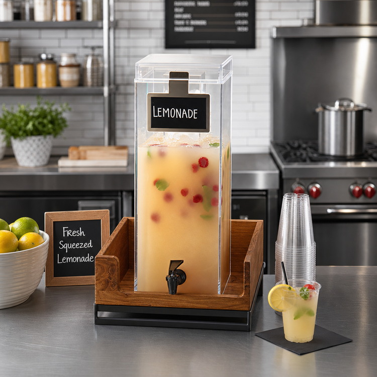 Product image #2 for Cal-Mil Single 3 Gallon Clear Acrylic Beverage Dispenser with Ice Chamber