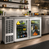 Thumbnail image #2 for Perlick 60-Inch Self-Contained Two-Section Glass Door Back Bar Refrigerator
