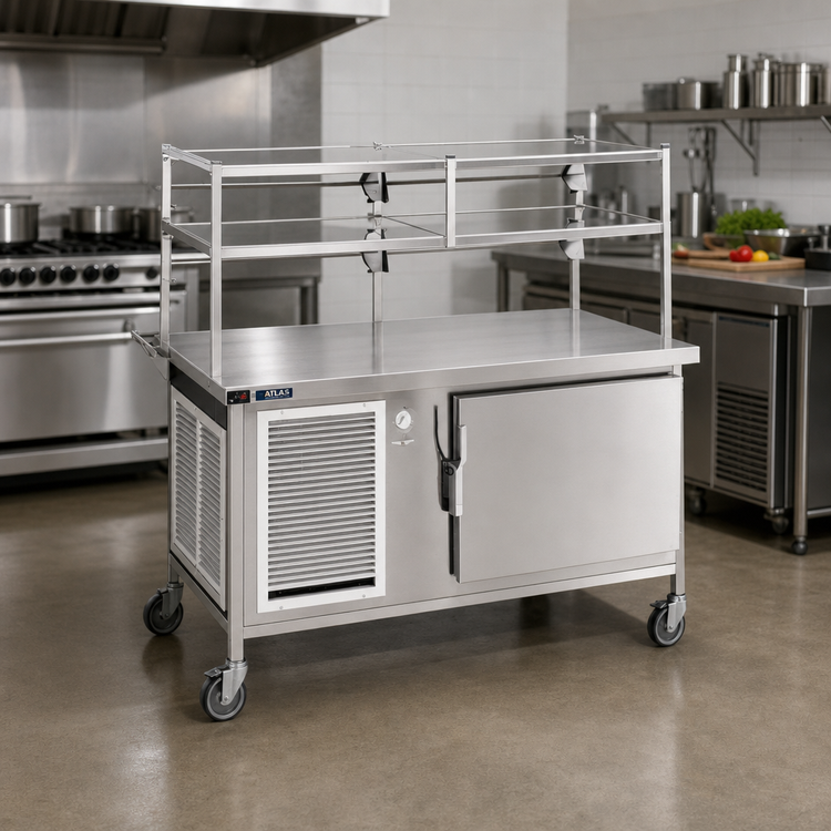 Product image #2 for Atlas Metal CATR-5 Utility Solid Top Serving Counter with Refrigerated Base