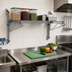 Thumbnail image #2 for Quantum Cantilever Single-Shelf Wall-Mount Wire Shelving Unit, 48 x 24 Inches, Gray Epoxy Antimicrobial Finish
